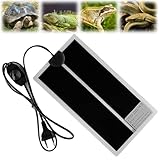 Hojalis Terrarium Heizmatte, 20W Heizmatte Terrarium, Einstellbar Wärmematte mit Temperaturregelung, Reptil Heizmatte, Reptilien Heizmatte, für Reptilien Schildkröte, Schlangen, Eidechse (42 x 28 cm)