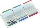 Post-it 686L-GBR Index Strong (3 x 22 Haftstreifen, 25,4 x 38 mm) blau/grün/rot