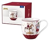 Villeroy & Boch – Annual Christmas Edition, Jahresbecher, Jahresausgabe 2024, Premium-Porzellan,exklusives Sammlerstück, 14,5 x 10,5 x 10,5 cm