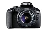 Canon EOS 2000D Spiegelreflexkamera - mit Objektiv EF-S 18-55 F3.5-5.6 III (24,1 MP, DIGIC 4+, 7,5 cm (3.0 Zoll) LCD, Display, Full-HD, WiFi, APS-C CMOS-Sensor), schwarz