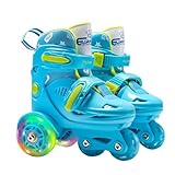 Kinder-Quad-Skates, verstellbare Quad-Rollschuhe, Kinder-Rollschuhe, optionale Größe, sichere und lustige Rollschuhe, hohe Elastizität, PU-Rollschuhschuhe für 2–8 Jahre