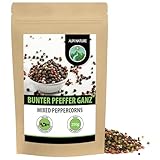 Pfeffer bunt ganz (250g), Bunter Pfeffer 100% naturrein, natürlich ohne Zusätze, vegan, Pfefferkörner bunt