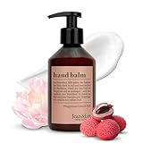 Jean & Len Hand Balm Pfingstrose & Litschi, mit Bio-Arganöl, feuchtigkeitsspendender Sheabutter & Vitamin E, schmeichelzarte Pflege für weiche Haut, floral-frischer Duft, vegan, 250 ml