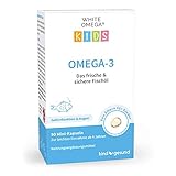 Omega-3 Kapseln für Kinder – Vergleichssieger 2023 – 90 Mini-Kapseln – zuckerfrei – 518 mg geschmacksneutrales Fischöl