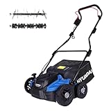 HYUNDAI Elektro-Vertikutierer SC3601E | 1500 W, 36 cm Arbeitsweite, 45 L Fangkorb | Rasenlüfter, Moosentferner | 5-fach verstellbare Arbeitshöhe