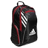 adidas Unisex Tour Tennisschläger-Rucksack, Schwarz/Weiß/Scharlachrot, Einheitsgröße