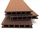 HORI WPC Terrassenfliesen | Terrassendielen Malta Grau | Komplett-Set inkl. 40x60 mm Unterkonstruktion & Clips | Langlebig & Wetterfest | Rutschfest | Pflegeleicht | Dielenlänge 3,20 m I Fläche 19 m²