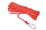 NorthPada 6 mm 10 Meter Schwimmseil Anker Festmacher Seil Bootsseil Marine Seil Dock Lines Kajak Kanu Abschleppleine Reflektierend Orange