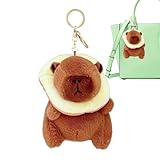 Renopfect Plüsch Capybara Schlüsselanhänger - Plüschtier Anhänger,Leichter Schlüsselbund Anhänger Charm für Tasche Schulrucksack Handtasche Auto