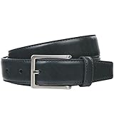 LINDENMANN Gürtel Herren Vollledergürtel aus Rindleder, 30 mm breit, kürzbar, Gürtel Herren XXL, schwarz, Größe/Size:95