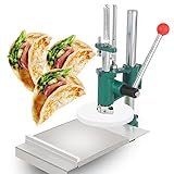 Manuelle Teigschere, Nudelmaschine, Edelstahl, Pizza-Gebäckpresse, Maschine mit arbeitssparendem Griff und runder Platte, Multifunktions-Nudelmaschine für Gewerbe oder Familie, 22 cm