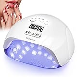 Nailgirls LED UV Lamp Nägel,150W Nail Lamp 4 Timer Auto Sensor LCD Display Nagellacktrockner Gerät Abnehmbare Magnet-Platte LED UV Trockner Nagellampe für Gelnägel Finger/Zehennagel Nagelstudio