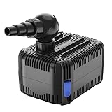 SunSun CDF-6000 Teichpumpe 24V DC / 6000 l/h / 40 W, Bachlaufpumpe mit integriertem Blockier- und Trockenlaufschutz, Gartenteichpumpe, Gleichstrompumpe