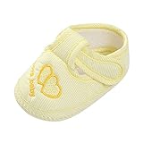 LDadgf Baby-Kleinkind-Schuhe Mode-Kleinkind-Schuhe Baby-Fuß-niedliche Liebes-Kleinkind-Schuhe Socken Mit Gummisohle Kinder (Yellow, 19.5 Infant)