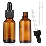 Pipettenflasche 50ml,2 Stück Apothekerflasche Braunglas,Apothekerflaschen mit Tropfenpipette,Tropfflasche,mit Pipette 2ml,Braunglasflasche für Ätherische Öl,Parfümöle,Aromatherapie,Düfte,Flüssigkeit