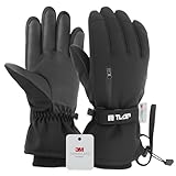 Votoko 3M Thinsulate Skihandschuhe, Handschuhe Herren Winter, Schneehandschuhe Damen, Wasserdicht, warm und Touchscreen, Unisex, Ski Handschuhe für Skifahren Motorrad Eislaufen Wandern Radfahren (M)