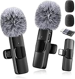 Professionelles kabelloses Mikrofon für iPhone, iPad, Android, Lavalier-Ansteckmikrofon für Videoaufnahmen, Mini-Mikrofon, kristallklare Aufnahme mit USB-C für Vlog, YouTube, Tiktok, Podcast-Interview