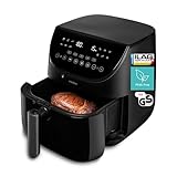 MEDION X20 XL Airfryer Heißluftfritteuse (6,6 Liter, 5 Fleischprogramme mit Temperaturfühler, leistungsstarker & leiser DC-Motor (5 Auto-Lüfterstufen), 1.700 Watt, 10 Programme, ILAG PFAS-frei)