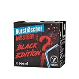 Durstlöscher Mystery Black Edition: Erfrischungsgetränk mit geheimem Geschmack, Pfandfreies Trinkpäckchen, Vegan, Fruchtiges Getränk ohne Kohlensäure, Ideal Für Unterwegs & Zuhause, 12 x 500 ml