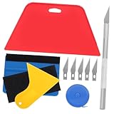 Hoement Teiliges Tapetenwerkzeug Rakel Nahtroller und Präzisionsmesser für Einfache Blasenfreie Tapezierarbeiten und Folienverlegung Leicht Tragbar und Vielseitig für Tapeten Vinyl und