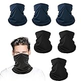 FIBOUND 6 Stück Schlauchschal, Sport-Halstuch, Schlauchtuch Multifunktionstuch Nahtlose Bandanas Halswärmer Winddicht Ski Maske Schlauchschal Warmer für Outdoor Skifahren Motorrad Laufen Radfahren