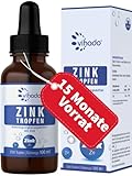 Vihado Zink Tropfen - Zink hochdosiert, schneller als Zink Tabletten, Immunsystem, rein, 420 Tage Vorrat, 100 ml (2100 Tropfen)