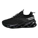Générique Lässige Mokassins für Herren, weiße Schuhe für Herren, Trainingsschuhe, lässig, Sportschuhe, Herren, extra breit, lässig, leicht und atmungsaktiv, Schwarz, 40 EU