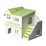 Uqezagpa Hamsterhaus Kleintiervilla Kauspielzeug für Rennmäuse Igel Spielen & Hamster Spielhaus für echte Hamster