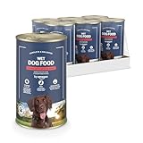 by Amazon Hundefutter, nass, Dose, Stücke mit Rind in Sauce, 6 x 1,24 kg