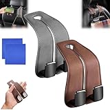 Donubiiu Car Seat Back Double Hook, Car Hook Seat Back Storage Hook, Car Back Seat Organizer, Upgraded 2 In 1 Purse Hook for Car Seat (Mix-A)