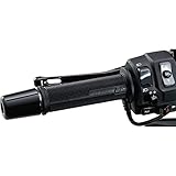 Daytona Motorradgriff 12V, Schwarz, Thermoplastischer Gummi (TPR), 120 mm Länge und Breite, für Motorroller, Lenker Ende offen