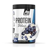 ALL STARS Protein Deluxe Whey Proteinpulver 400g Vanilla and Berries mit Fruchtstückchen - Leckerer Shake mit ca. 76% Eiweiß, 4 hochwertige Protein-Komponenten