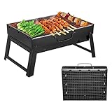 ROIMOE Holzkohlegrills Grill BBQ Portable, Tischgrill...