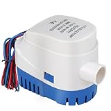 DBREAKS Bilgepumpe, 12V Automatisch Bilgepumpen, 750GPH/47LPM Bilge Tauchpumpe, Wasserpumpe mit Schwimmschalter, Boots Lenzpumpe, Tauchboot Lenzpumpe, Tauchbilgewasserpumpe, Marine Bilge Pumpe (Blau)