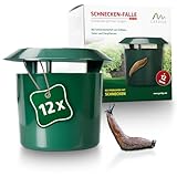 GARDIGO® 12 Stück natürliche Schneckenfallen I Schneckenschutz I Schneckenfalle I Biologische Schneckenfalle für den Garten I umweltfreundlich I grün