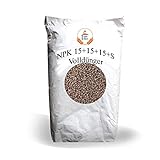 LanDixx NPK 15+15+15 (+S) Volldünger & Rasendünger 25kg mit Langzeitwirkung und Schwefel