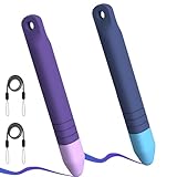 2er Pack Tablet Stift für Kinder, Gummi Touchscreen Stift Universal-Eingabestift Touchscreen Stift für Kinder Stylus Touch Pen Compatible Avec tablettes tactiles capacitives Smartphones(Violett+Blau)