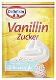 Dr. Oetker Vanillinzucker, 10 x 8 g, Zucker verfeinert mit Vanillin, zum Backen und Süßen von Kuchen, Desserts & Shakes, vegan