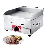 Gas-Grillplatte für die Arbeitsplatte, einstellbare Temperatur, flache Oberseite, für Catering, Küche, LPG-Gasgrill, Größe: 360 x 410 x 265 mm