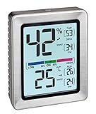 TFA Dostmann EXACTO Digitales Thermo-Hygrometer, 30.5047.54, Luftfeuchtigkeit, Temperatur, gesundes Wohnklima, besonders genau mit Präzisionssensor, L 74 x B 26 (48) x H 90 mm