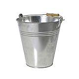 Siena Garden Eimer mit Holzgriff, 10L, Gartendeko, verzinkt, 395216