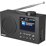 Mycket Tragbares DAB/DAB+ Radio, UKW Digital Radio mit 2025 Neuesten Signalempfängertechnologie, FM Wiederaufladbar Radio mit Bluetooth 5.0, Dual Wecker, 40 Voreingestellte, 2,4 'großes Farbdisplay