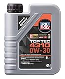 LIQUI MOLY Top Tec 4310 0W-30 | 1 L | Synthesetechnologie Motoröl | Art.-Nr.: 3735, farblos