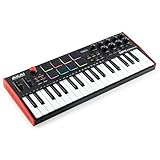 AKAI Professional MPK Mini Plus - 37-Tasten USB MIDI Keyboard Controller mit 8 RGB MPC Pads, Drehreglern und Musikproduktionssoftware für PC und Mac