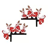 Mixnexorad Weihnachtstürdekoration,Lustiger Bauernhaus Stil Aus Holz - 2 Stück Türkronen Dekorativ,Für Schlafzimmer Küche Korridor Eingangsbereich Vordereingang Außenbereich Zimmer Haus Weihnachten