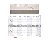 Kalender 2024 Tischkalender Tisch-Querkalender Bürokalender Wochenkalender 1 Woche auf 2 Seiten 28,5 x 11 cm