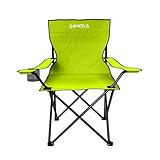 24MOVE® Faltstuhl hellgrün Campingstuhl Anglerstuhl mit Getränkehalter - Anglersessel klappbar - Klappstuhl Gartenstuhl Faltstuhl Relaxsessel Campingsessel faltbar, Polyester, für draußen oder drinnen