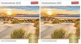 Nordseeküste Sehnsuchtskalender 2023. Reise-Kalender mit 12 atemberaubenden Postkarten der schönsten Reiseziele an der Nordsee. Postkartenkalender ... Hochformat.: Wochenkalender mit 53 Postkarten