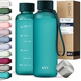 KIVY Trinkflasche 650ml [BPA FREI] Auslaufsicher & Spülmaschinenfest - Wasserflasche für Kinder & Erwachsene - Water Bottle Small - Trinkflasche Klein - Tritan Flasche für Kohlensäure geeignet