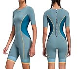 Santic Damen Triathlonanzug Gepolstert Triathlon Einteiler Kuzarm Anzug Pro Tri-Anzug Schnell Trocknend Abnehmen Fahrrad Skinsuit Grün L